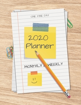 Paperback 2020 Planner Monthly Weekly: January 1, 2020 through December 31, 2020. Year overview with undated week at a glance layouts. Desk top notes, pad an Book