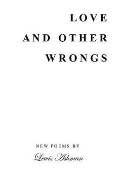 Paperback Love and Other Wrongs Book