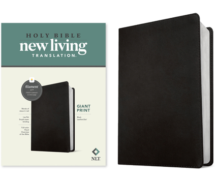Imitation Leather NLT Giant Print Bible, Filament Enabled (Leatherlike, Black, Red Letter) [Large Print] Book
