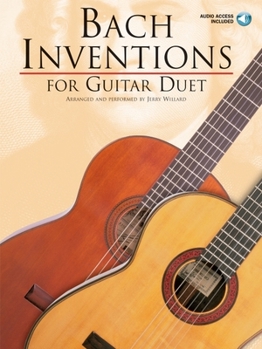 Paperback Bach Inventions for Guitar Duet [With 2 Audio CDs] Book