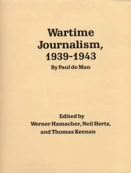 Paperback Wartime Journalism, 1939-43 Book