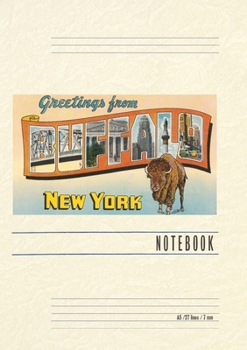 Vintage Lined Notebook Greetings from Buffalo, New York