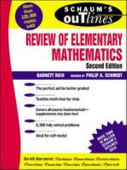 Paperback Schaum's Outline of Review of Elementary Mathematics Book