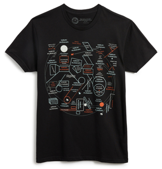 Misc. Haruki Murakami Novel Map Unisex T-Shirt X-Small Book