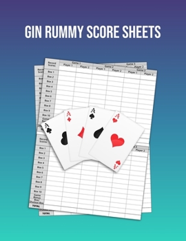 Gin Rummy Score Sheets: A pad of scoresheets: Perfect for scorekeeping: Vol. 2