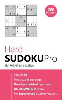 Paperback Hard Sudoku Pro: Book for Experienced Puzzlers (200 puzzles) Vol. 56 Book