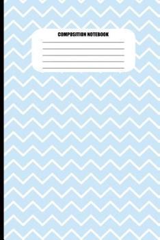 Composition Notebook : Light Blue with White Zig Zags (100 Pages, College Ruled)