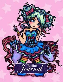 Paperback Bullet Journal: LARGE 8.5x11 Grid Dot Rainbow Unicorn Pony Girl Book