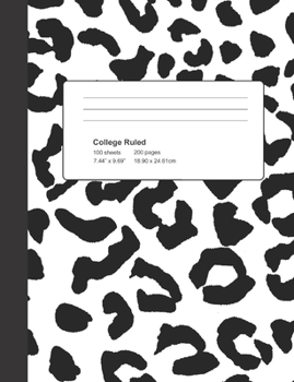 College Ruled: Composition Notebook Animal Print