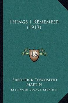 Paperback Things I Remember (1913) Book