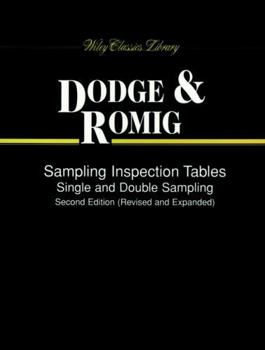 Paperback Sampling Inspection Tables: Single and Double Sampling Book
