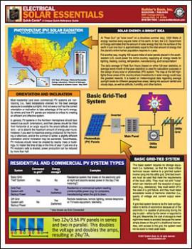 Pamphlet Laminated Quick-Card: Electrical: Solar Essentials Book