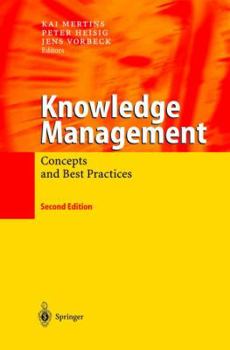 Hardcover Knowledge Management: Concepts and Best Practices Book