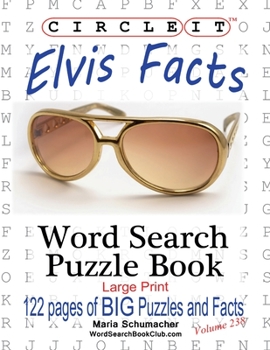 Paperback Circle It, Elvis Facts, Word Search, Puzzle Book [Large Print] Book