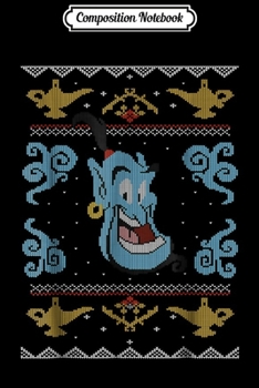 Paperback Composition Notebook: Disney Aladdin Genie Ugly Christmas Sweater Design Journal/Notebook Blank Lined Ruled 6x9 100 Pages Book