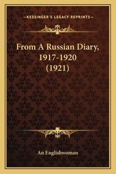 Paperback From A Russian Diary, 1917-1920 (1921) Book