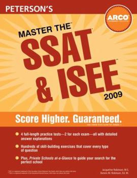 Paperback Peterson's Master the SSAT & ISEE 2009 Book