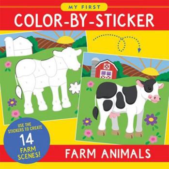 Paperback My First Color-By-Sticker Book - Farm Animals Book