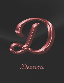 Deanna: 1 Year Weekly Planner with Note Pages (12 Months) | Black Marble Rose Gold Pink Effect Letter D | 2020 - 2021 | Week Planning | Monthly ... | Plan Each Day, Set Goals & Get Stuff Done