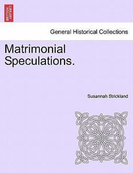 Paperback Matrimonial Speculations. Book