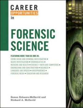 Hardcover Career Opportunities in Forensic Science Book