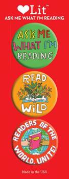 Misc. Supplies Ask Me What I'm Reading 3-Button Assortment Book