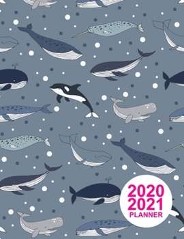 Paperback 2020 2021 Planner: Nifty Colorful Design Book, 8.5" x 11" Two Year 2020-2021 Calendar Planner, Monthly Schedule Organizer (24 Months Acti Book