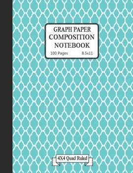 Graph paper composition notebook: Grid Paper Composition Notebook with beautiful colored cover pages-(KIDS, GIRLS, BOYS, STUDENT)- Quad Ruled(4x4) 100 Sheets (Large, 8.5 x 11)