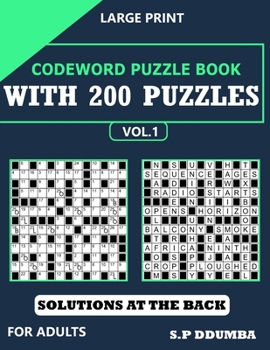 Paperback Codeword Puzzle Book with 200 Puzzles Book
