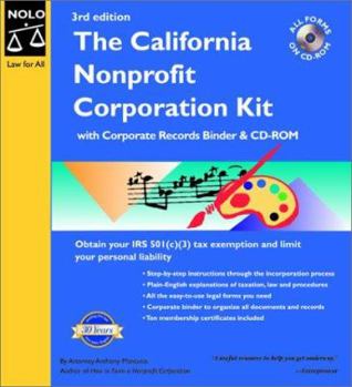 Paperback The California Nonprofit Corporation Kit [With CDROM] Book