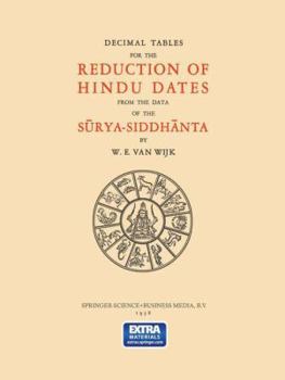 Paperback Decimal Tables for the Reduction of Hindu Dates from the Data of the Sūrya-Siddhānta Book