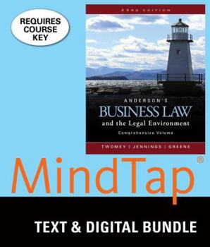 Product Bundle Bundle: Anderson’s Business Law and the Legal Environment, Comprehensive Volume, Loose-leaf Version, 23rd + MindTap Business Law, 1 term (6 months) Printed Access Card Book
