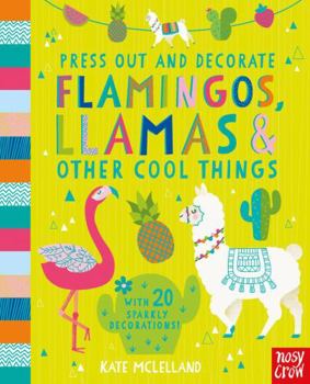 Board book Press Out & Decorate Flamingos Llamas Book