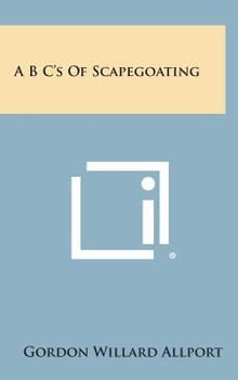 Hardcover A B C's of Scapegoating Book