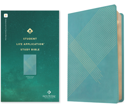 Imitation Leather NLT Student Life Application Study Bible, Filament Enabled (Leatherlike, Teal Blue Striped, Red Letter) Book