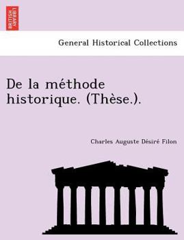 Paperback De la me&#769;thode historique. (The&#768;se.). [French] Book