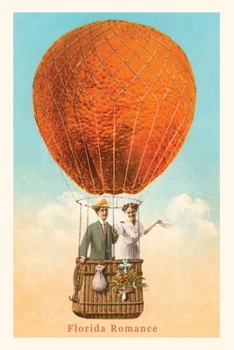 Paperback Vintage Journal Florida Romance, Couple in Orange Balloon Book
