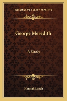 Paperback George Meredith: A Study Book