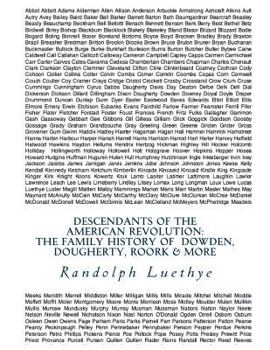 Paperback Descendants of the American Revolution: The Family History of Dowden, Dougherty, Roork & More Book