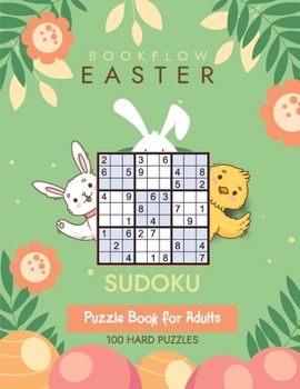 Paperback Bookflow Easter Sudoku: Sudoku puzzle book for adults with 100 hard puzzles Book