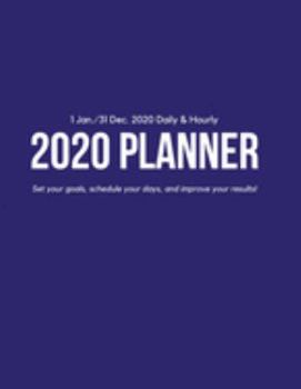 Daily & Hourly 2020 Planner: Dark Purple Hourly Appointment Diary Agenda Organizer for Work with Notes & To Do List (1 Jan / 31 Dec - 8.5x11")