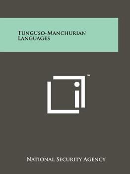 Paperback Tunguso-Manchurian Languages Book