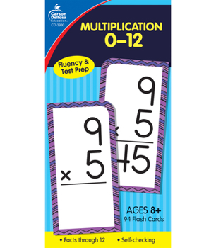 Cards Multiplication 0-12 Flash Cards, Ages 8 - 10 Book