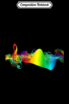 Composition Notebook: I Love Music Colorful Treble Clef & Notes Journal/Notebook Blank Lined Ruled 6x9 100 Pages