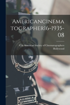 Paperback Americancinematographer16-1935-08 Book