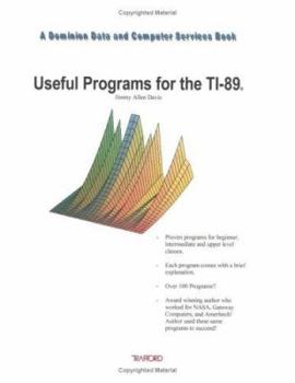 Paperback Useful Programs for the Ti-89 Book