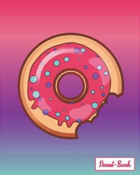 Paperback Donut-Book: large pink donut ombre background notebook Book