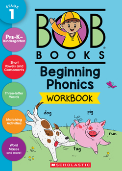 Paperback Bob Books - Beginning Phonics Workbook Phonics, Writing Practice, Ages 4 and Up, Kindergarten, First Grade (Stage 1: Starting to Read) Book