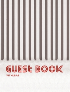 Hardcover Guest Book, 147 Guests, Blank Write-in Notebook. Book