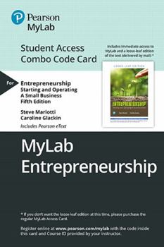 Printed Access Code Mylab Entrepreneurship with Pearson Etext -- Combo Access Card -- For Entrepreneurship: Starting and Operating a Small Business [With Access Code] Book